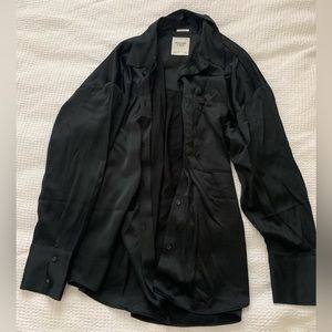 Silky oversized button up from A&F